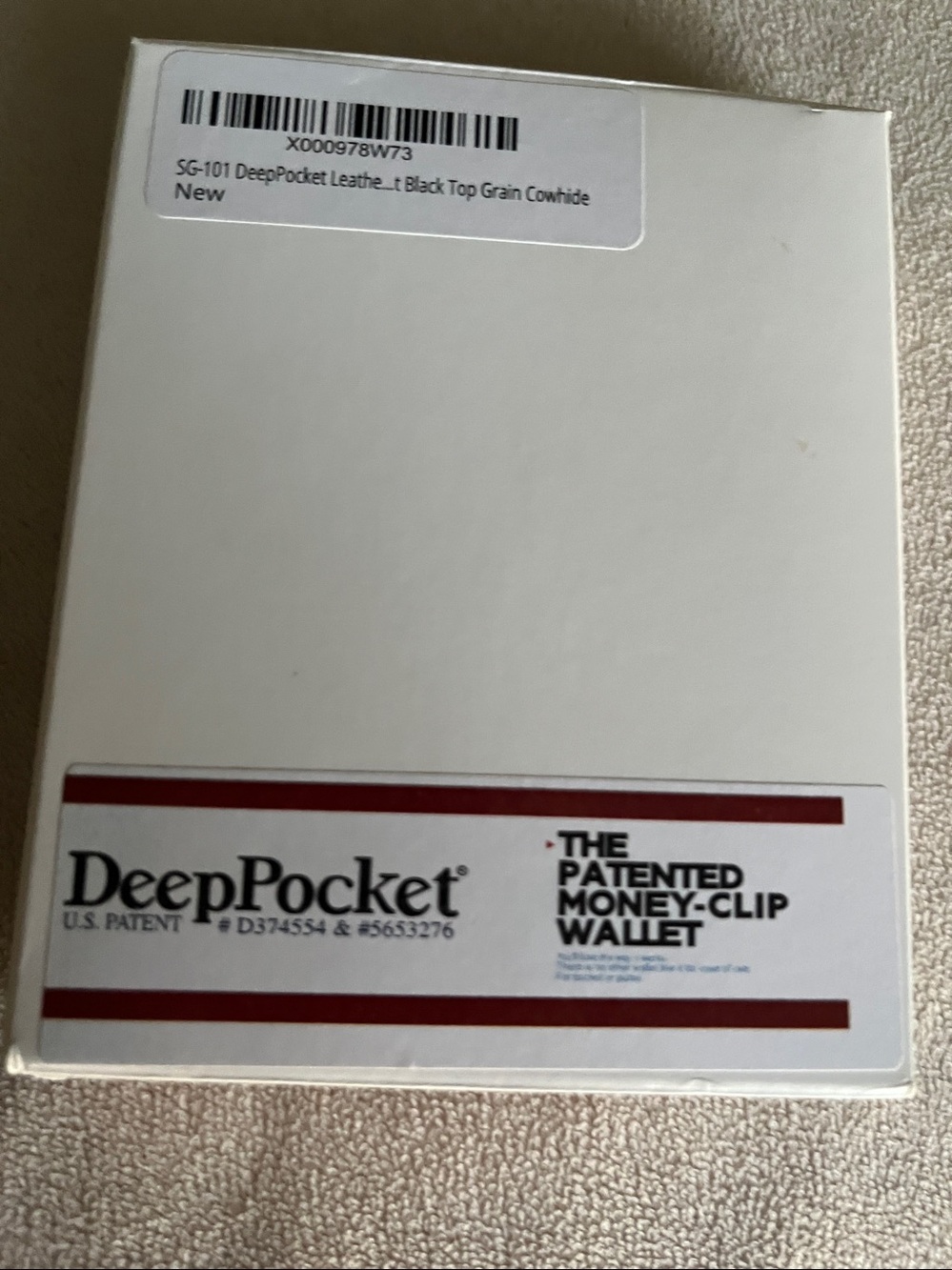 NWT DEEPPOCKET Black Leather Money-Clip Wallet - Picture 9 of 12